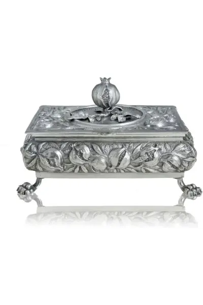 Caja Joyero Granadas. Plateado