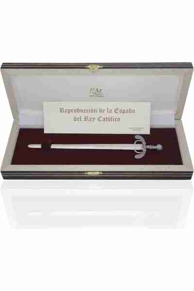 Abrecartas. Espada Rey Católico Pequeña. Plata