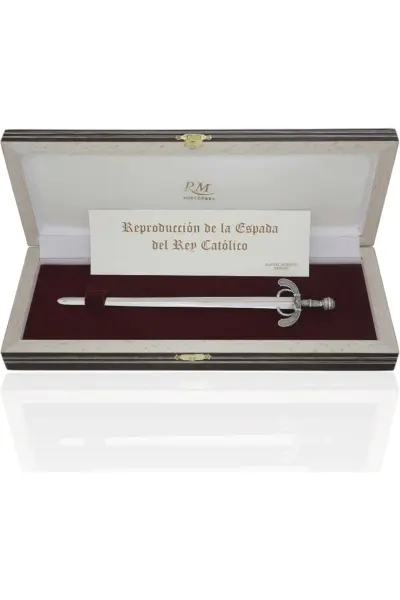 Abrecartas. Espada Rey Católico Pequeña. Plata