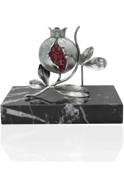 Pisapapel Mediano con granada en metal plateado