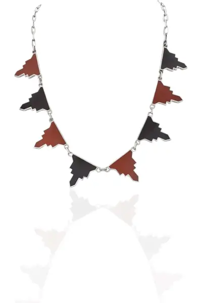 Gargantilla Esmalte Cuarto Dorado 8 Piezas en Plata y Esmalte - VARIABLE -