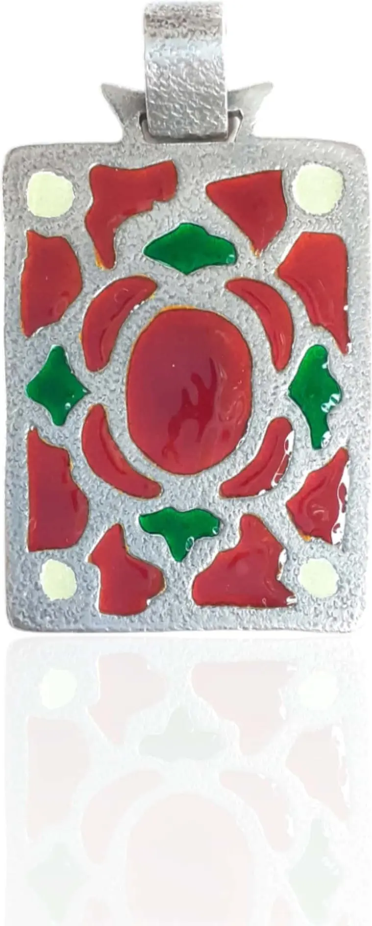 Colgante de Plata y Esmalte . Orfebrería Visigoda. Mod. Rosetón con Conchas