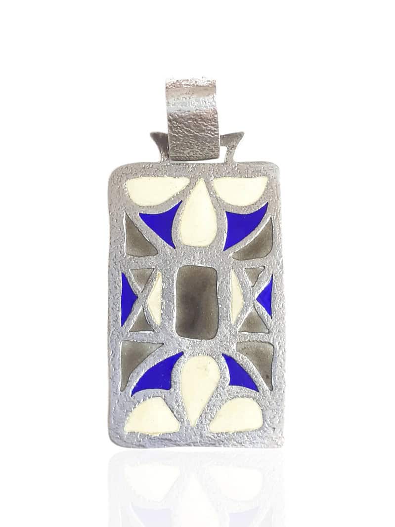 Colgante de Plata y Esmalte , Orfebrería Visigoda. Mod. Cabujón Rectangular