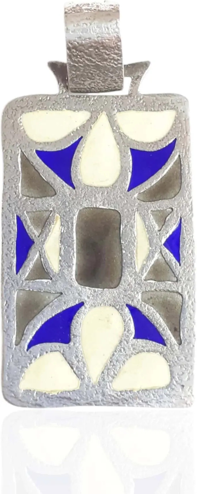 Colgante de Plata y Esmalte , Orfebrería Visigoda. Mod. Cabujón Rectangular