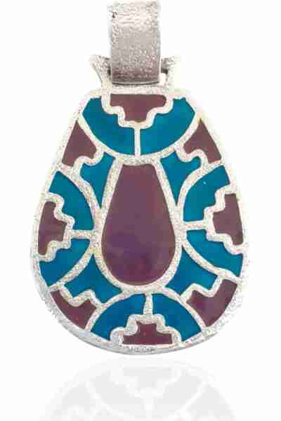 Colgante en Plata y Esmalte de Época Visigoda