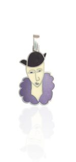 Colgante Mujer con Sombrero