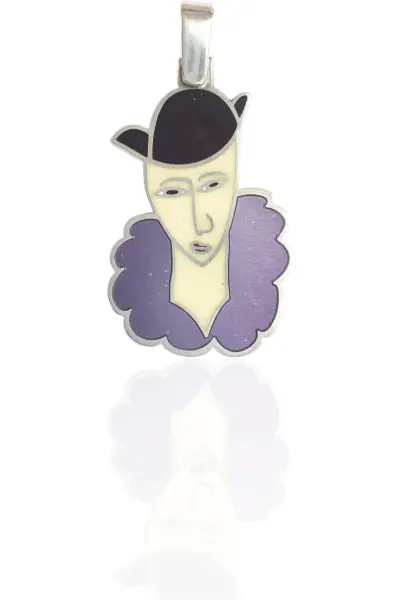 Colgante Mujer con Sombrero