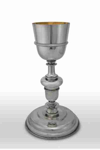 Cáliz liso en plata de ley