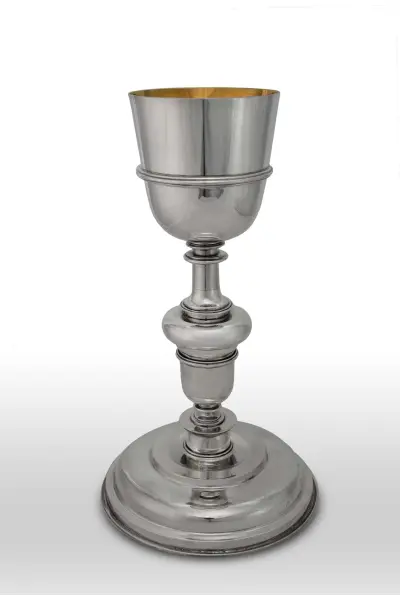 Cáliz liso en plata de ley