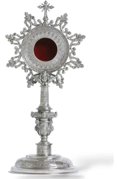 Relicario Fuste Manierista Ocho Rayos en Plata de Ley