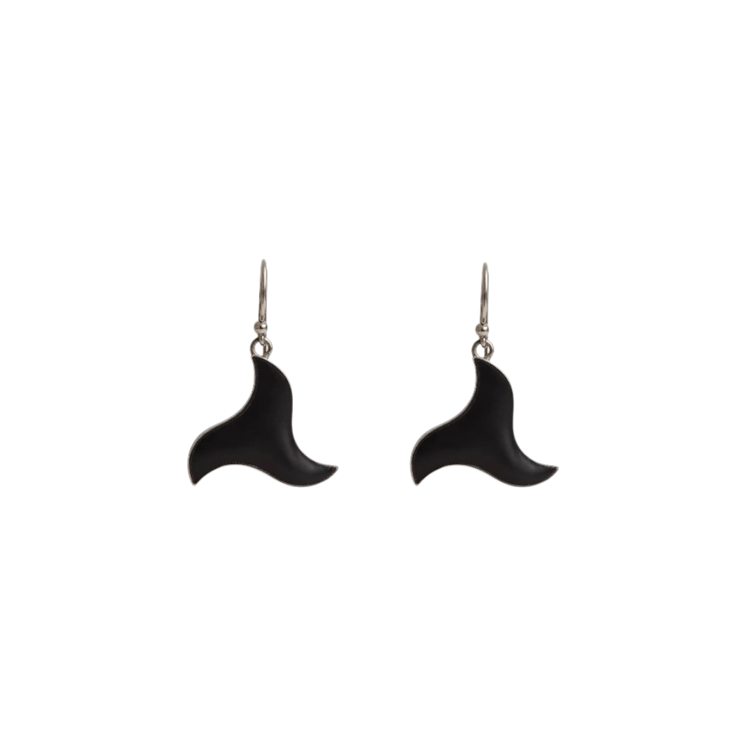 pendientes en plata de ley y esmalte a fuego .