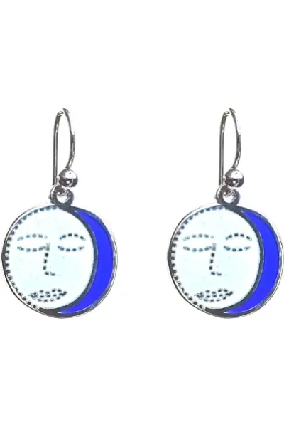 pendientes luna redonda.