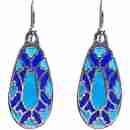 pendientes en plata de ley y esmalte a fuego de Época visigoda