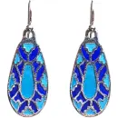 pendientes en plata de ley y esmalte a fuego de Época visigoda