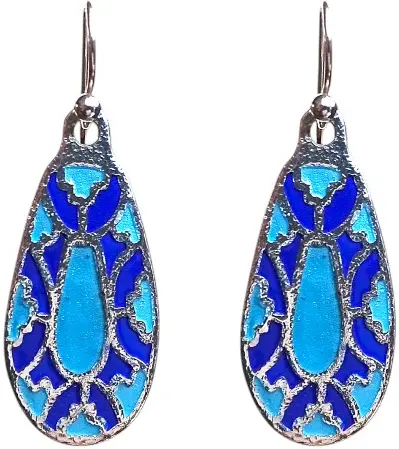 pendientes en plata de ley y esmalte a fuego de Época visigoda