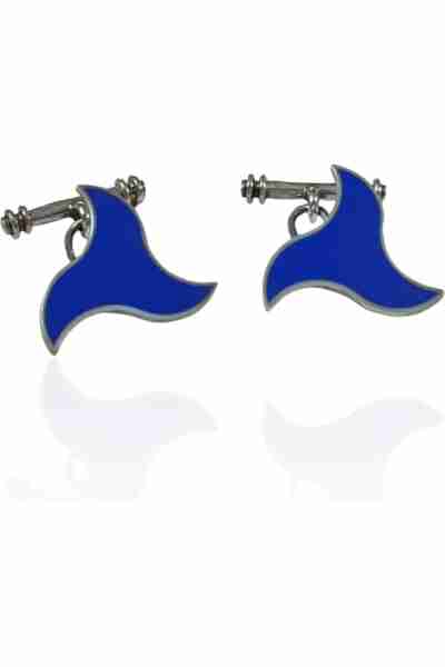 Gemelos plata y esmalte. Mº Arrayán