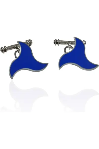 Gemelos plata y esmalte. Mº Arrayán