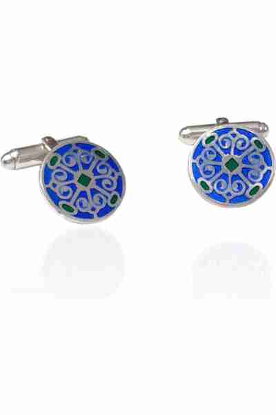 Gemelos esmalte redondos filigrana