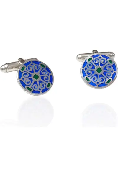 Gemelos esmalte redondos filigrana