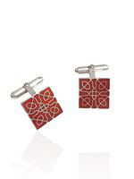 Gemelos plata y esmalte a fuego. Mº celosía Alhambra.