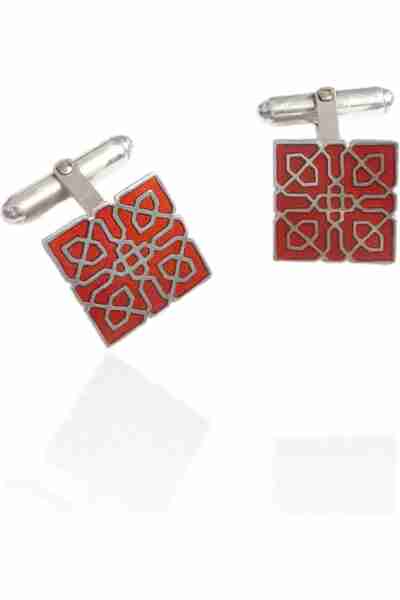 Gemelos plata y esmalte a fuego. Mº celosía Alhambra.