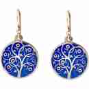 pendientes granado. plata y esmalte