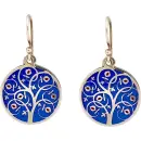 pendientes granado. plata y esmalte