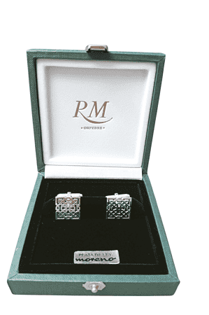 gemelos celosí­a en plata calados.