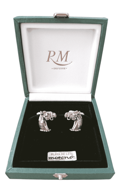 gemelos caballo plata