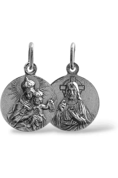 Medalla escapulario pequeña. Plata de ley.