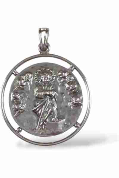 Medalla de la Virgen Niña. Plata de ley.
