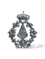 medalla en plata de ley de la hermandad de gloria de nuestra señora del rocío de granada.