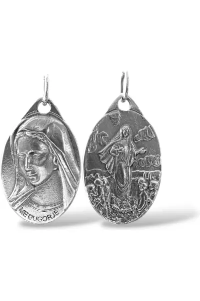 medalla de medugorje. plata de ley