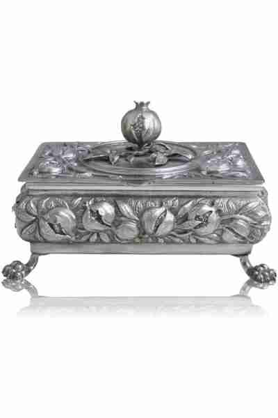Caja Joyero Granadas. Plata