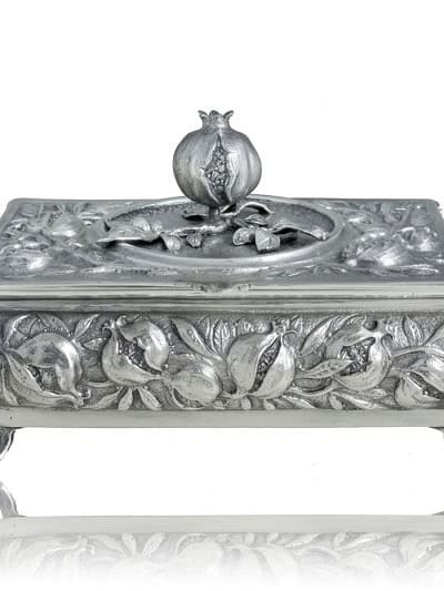 Caja Joyero Granadas. Plateado