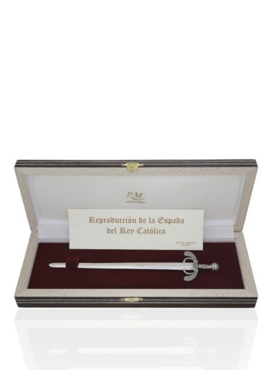 Abrecartas. Espada Rey Católico Pequeña. Plata