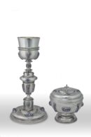 Cáliz y Patena Copón con cabujones en esmalte a fuego