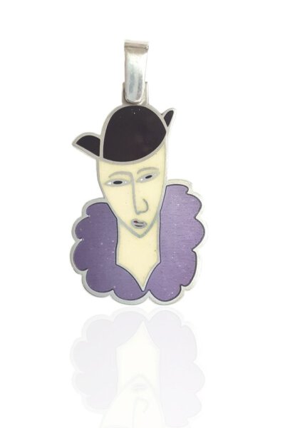 Colgante Mujer con Sombrero