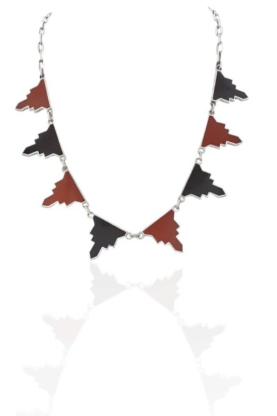 Gargantilla Esmalte Cuarto Dorado 8 Piezas en Plata y Esmalte - VARIABLE -