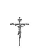 crucifijo en plata de ley.