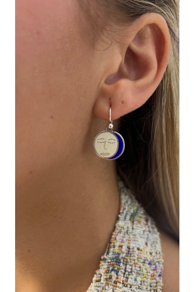 pendientes luna redonda.