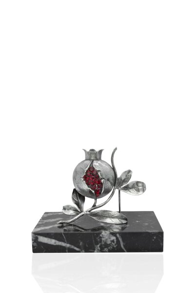 Pisapapel Mediano con granada en metal plateado