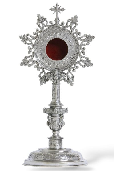 Relicario Fuste Manierista Ocho Rayos en Plata de Ley