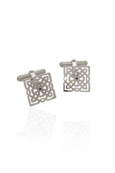 Gemelos celosí­a en plata calados.