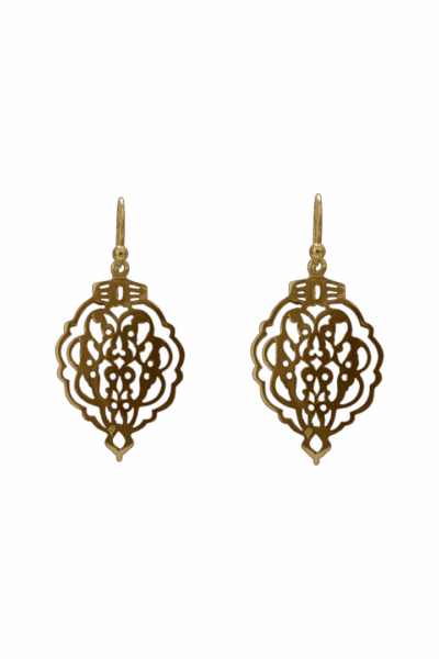 pendientes aldaba en plata de ley dorada.