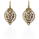 pendientes aldaba en plata de ley dorada.