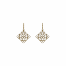 Pendientes celosía en plata de ley dorada.