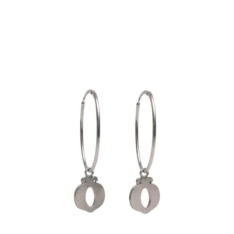pendientes granada con aro.