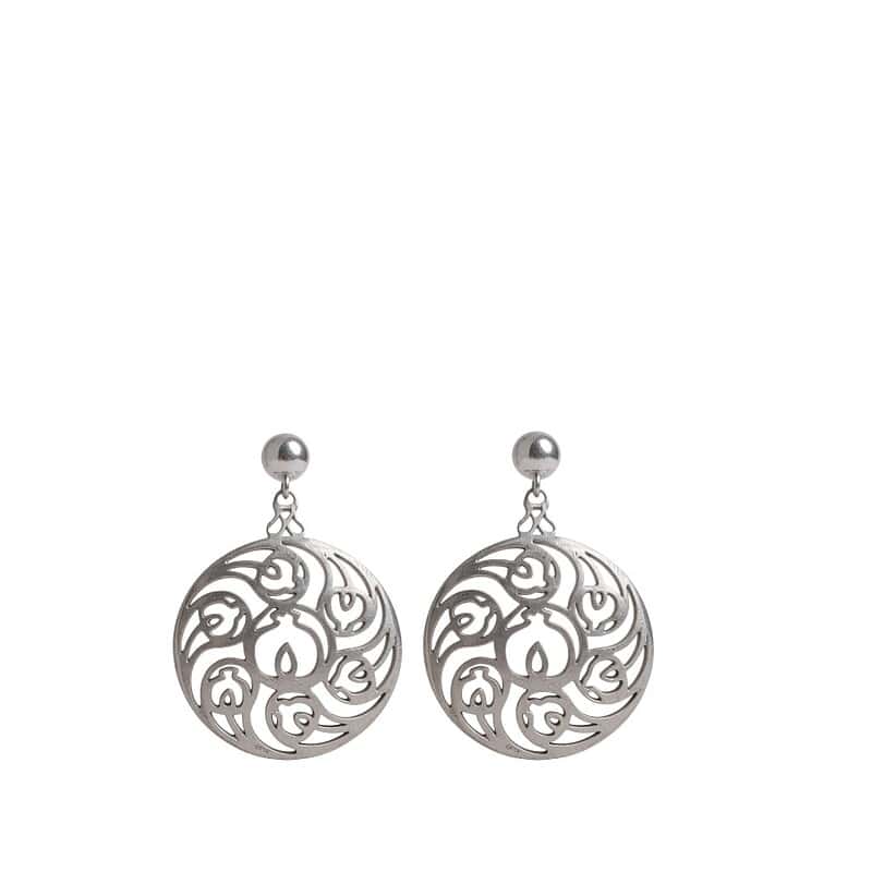 pendientes rosetón granada