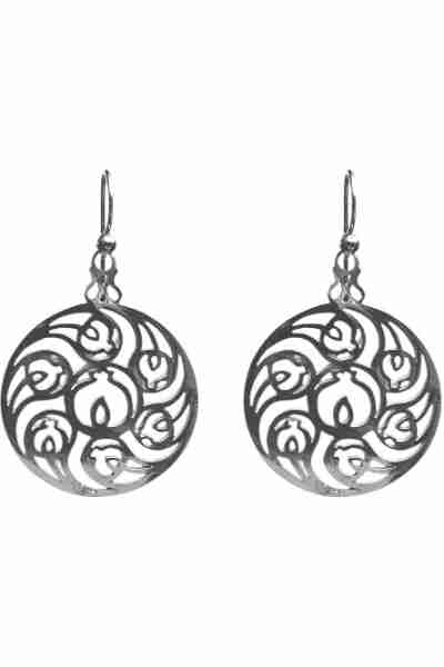 pendientes rosetón granada